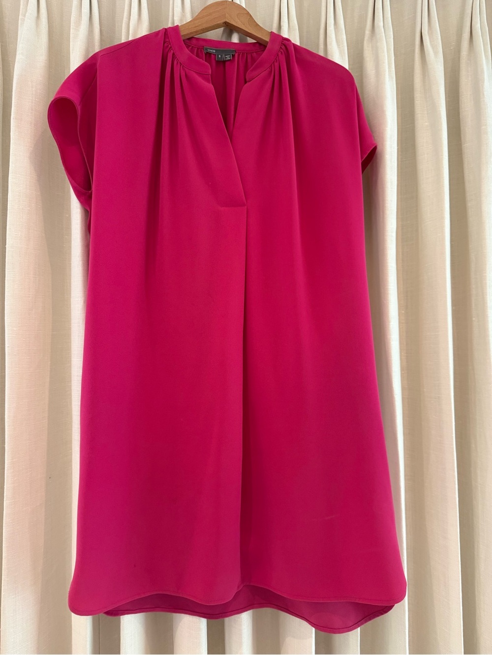 Vince Bright Fuchsia Cap-Sleeve Blouse - Women